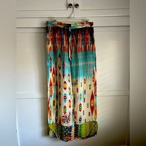 JohnnyWas never worn - NO TAGS size Med silk drawstring pocketed pants